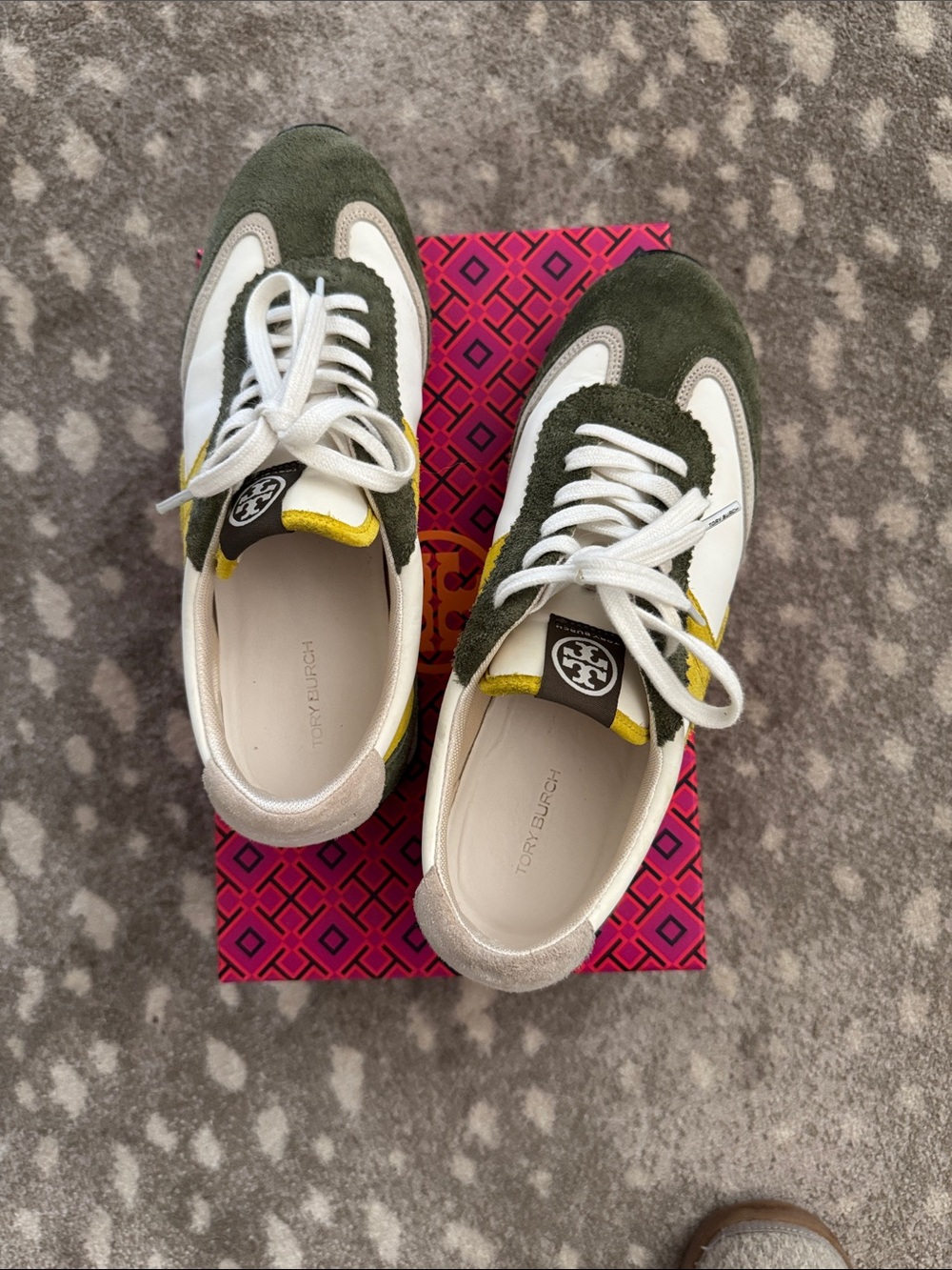 Tory Burch Hank sneaker with box.